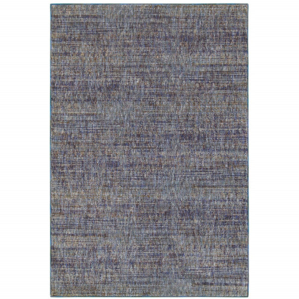HomeRoots 10' Timeless Blue and Ivory Power Loom Area Rug for Living Rooms, Dinings, and Bedrooms - Durable Style 5' X 7' 510248