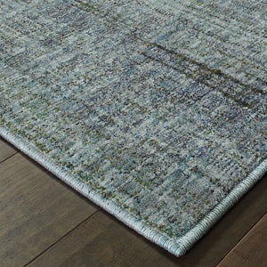 Homeroots 3' X 5' Blue And Gray Power Loom Area Rug Blue,Grey Other Material 510256