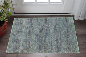 HomeRoots 10' Timeless Blue and Ivory Power Loom Area Rug for Living Rooms, Dinings, and Bedrooms - Durable Style 3' x 5' 510256