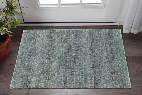 HomeRoots 10' Timeless Blue and Ivory Power Loom Area Rug for Living Rooms, Dinings, and Bedrooms - Durable Style 3' x 5' 510256