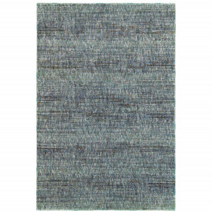 Homeroots 5' X 7' Blue And Gray Power Loom Area Rug Blue,Grey Other Material 510257