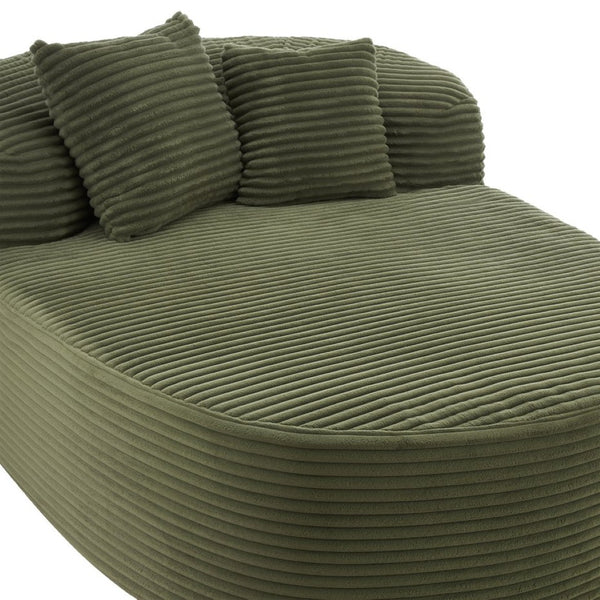 English Elm Swivel Barrel Accent Chair Chenille Tufted Round Club Seat for Living Room Lounge Green N719S002370F