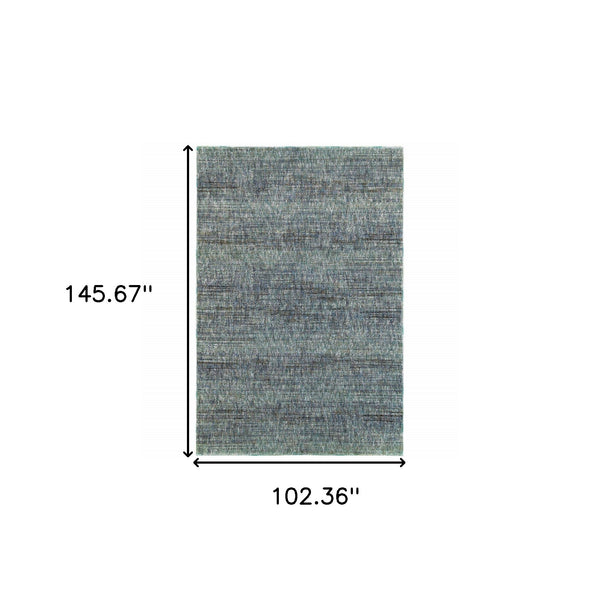 Homeroots 9' X 12' Blue And Gray Power Loom Area Rug Blue,Grey Other Material 510260