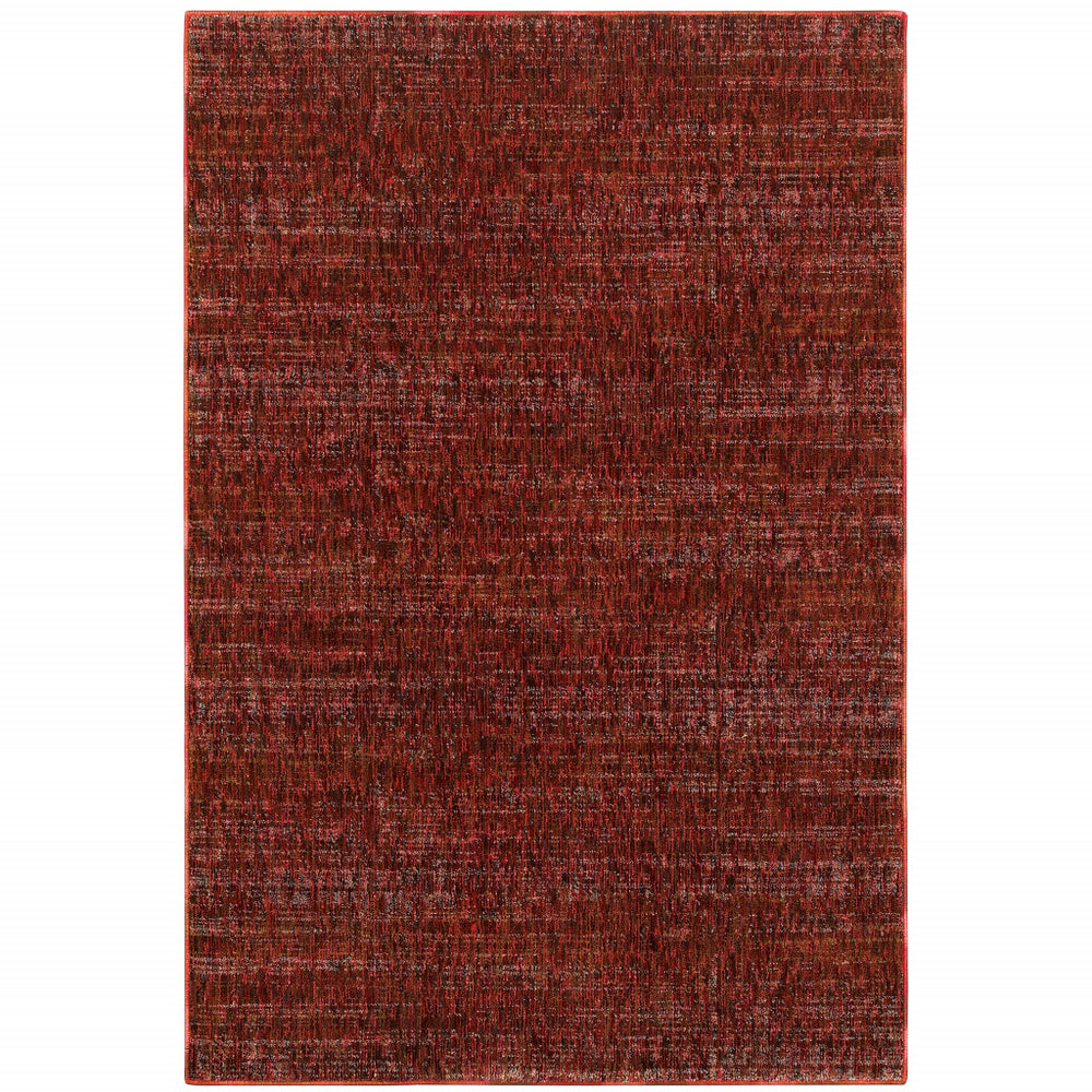 Homeroots 10' X 13' Red And Gray Power Loom Area Rug Red,Rust Other Material 510261