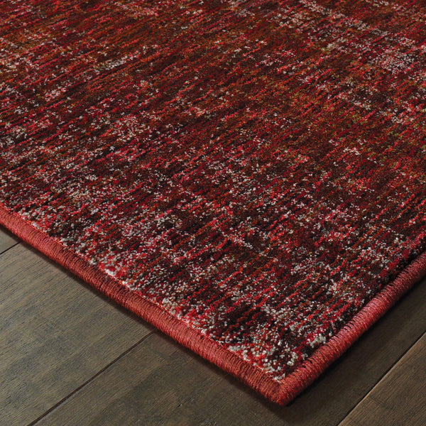 Homeroots 8' Runner Red And Gray Power Loom Runner Rug Red,Rust Other Material 510263