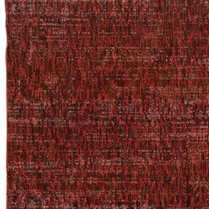 Homeroots 8' Runner Red And Gray Power Loom Runner Rug Red,Rust Other Material 510263