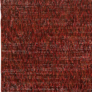 Homeroots 12' Runner Red Grey Deep And Charcoal Power Loom Runner Rug Red,Rust Other Material 510264