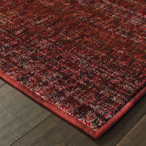 Homeroots 8' X 11' Red And Gray Power Loom Area Rug Red,Rust Other Material 510268