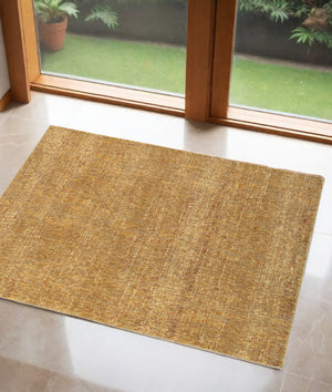 Homeroots 3' X 5' Brown Power Loom Area Rug Gold,Multi Other Material 510274