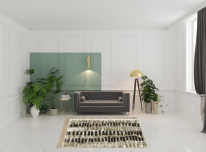 Homeroots 5' X 8' Beige Ivory Charcoal Brown Tan And Grey Abstract Power Loom Stain Resistant Area Rug With Fringe  Other Material 510281