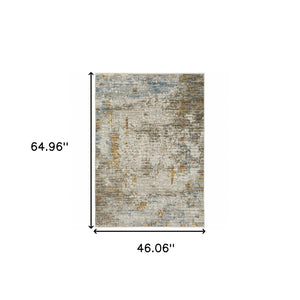 HomeRoots 8' Abstract Power Loomed Runner Rug in Vibrant Multi-Color Palette, Perfect for High-Traffic Areas 4' X 6' 510286