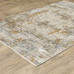 HomeRoots 8' Abstract Power Loomed Runner Rug in Vibrant Multi-Color Palette, Perfect for High-Traffic Areas 4' X 6' 510286