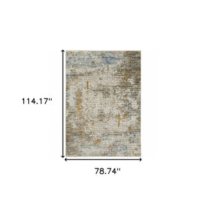 HomeRoots 8' Abstract Power Loomed Runner Rug in Vibrant Multi-Color Palette, Perfect for High-Traffic Areas 7' X 10' 510288