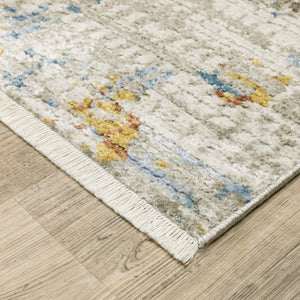 HomeRoots 8' Abstract Power Loomed Runner Rug in Vibrant Multi-Color Palette, Perfect for High-Traffic Areas 8' X 11' 510289