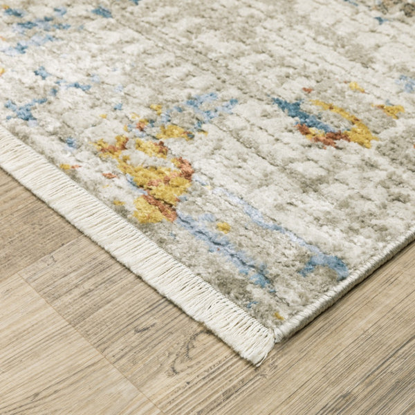 HomeRoots 8' Abstract Power Loomed Runner Rug in Vibrant Multi-Color Palette, Perfect for High-Traffic Areas 8' X 11' 510289
