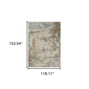 HomeRoots 8' Abstract Power Loomed Runner Rug in Vibrant Multi-Color Palette, Perfect for High-Traffic Areas 10' X 13' 510290