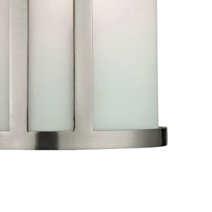 Thomas Lighting Zenith Frosted Glass Wall Sconce Dimmable Indoor Fixture for Hallway or Bedroom Nickel 8 W x 4 D x 14 H 5102WS/20