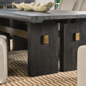 Classic Home Larson 96" Dining Table in Carbon Black - Rustic Reclaimed Pine, Modern Design for Stylish Spaces 51031246