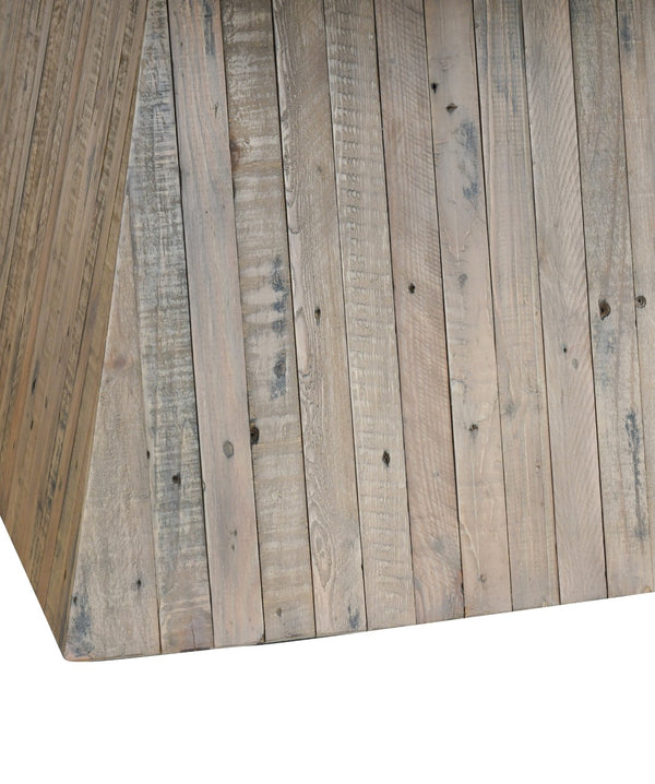Classic Home Grange 94" Dining Table with Natural Wood Finish and Antique White Base for Farmhouse Charm 51031288