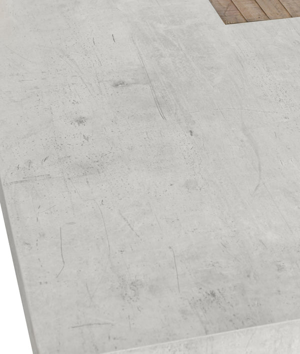 Classic Home Grange 94" Dining Table with Natural Wood Finish and Antique White Base for Farmhouse Charm 51031288
