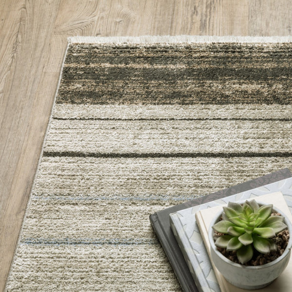 HomeRoots 8' Geometric Power Loom Runner Rug - Stylish Durable Design for High-Traffic Areas and Entryways 7' X 10' 510312
