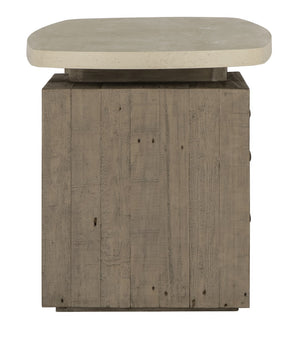 Classic Home Angus Desk Rustic Antique White and Gray Finish, Durable Laminate with Reclaimed Pine Accents 51031336