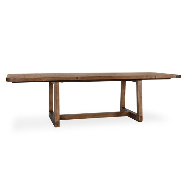 Classic Home Lyra Extendable Dining Table in Smoke Brown - Rustic Elegance, Eco-Friendly Design, Seats Up to 10 51031642