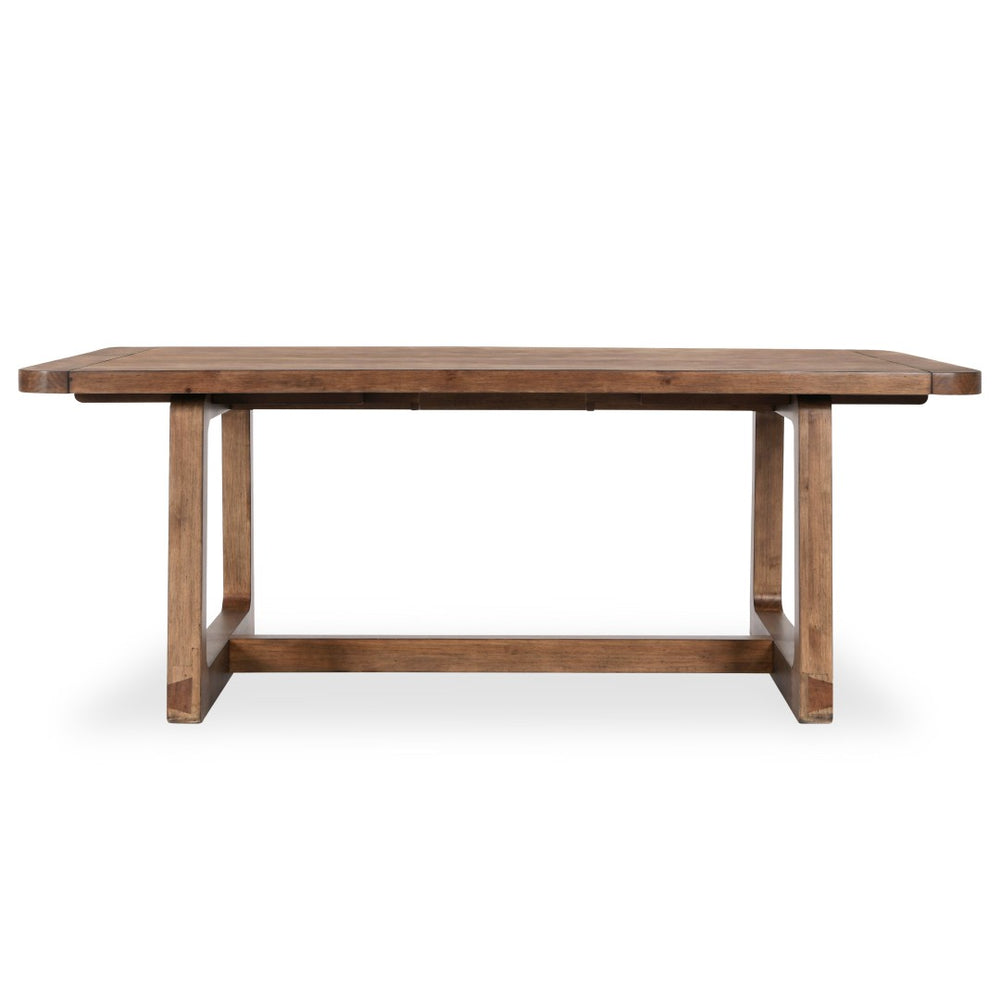 Classic Home Lyra Extendable Dining Table in Smoke Brown - Rustic Elegance, Eco-Friendly Design, Seats Up to 10 51031642