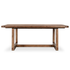Classic Home Lyra Extendable Dining Table in Smoke Brown - Rustic Elegance, Eco-Friendly Design, Seats Up to 10 51031642