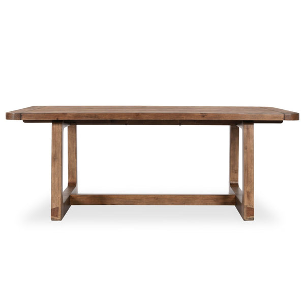 Classic Home Lyra Extendable Dining Table in Smoke Brown - Rustic Elegance, Eco-Friendly Design, Seats Up to 10 51031642
