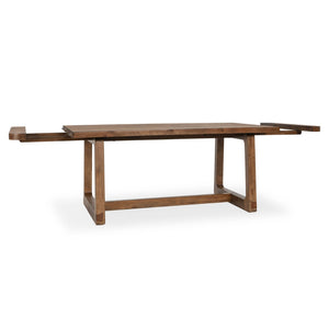 Classic Home Lyra Extendable Dining Table in Smoke Brown - Rustic Elegance, Eco-Friendly Design, Seats Up to 10 51031642