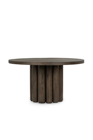 Classic Home Tiber 55" Round Dining Table in Toasted Brown - Modern Oak Veneer for Stylish, Durable Experience 51031734