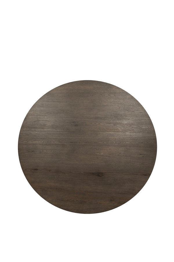 Classic Home Tiber 70" Round Dining Table - Toasted Brown Oak Veneer, Stylish Design for Modern and Classic Spaces 51031735