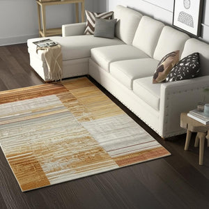 HomeRoots 8' Geometric Power Loom Runner Rug - Stylish Durable Design for High-Traffic Areas and Entryways 5' X 8' 510317