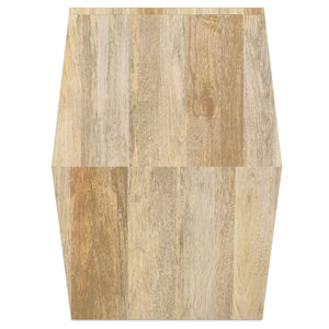 English Elm Terry Solid Mango Wood Side Table Compact Accent for Bedroom Living Room Rustic Charm Natural B136P420278