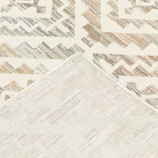 HomeRoots 10' Softly Hued Geometric Area Rug - Stain Resistant, Durable Design for Modern Living Spaces 2'3" x 7'6" 510356