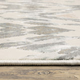 Homeroots 2' X 8' Ivory Pink And Sage Geometric Power Loom Stain Resistant Runner Rug  Polypropylene 510359