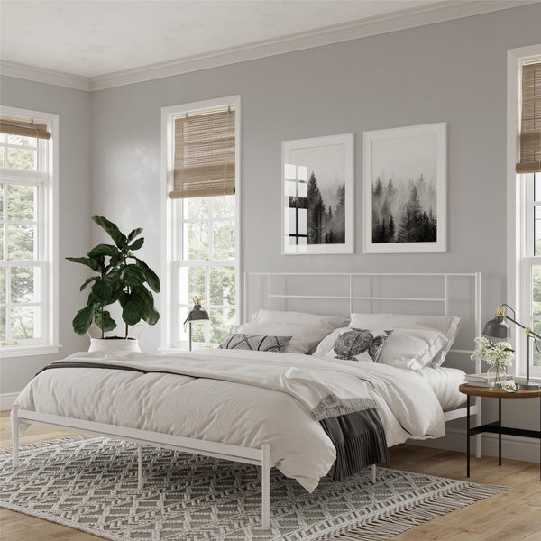 English Elm Praxis Metal Platform Bed Minimalist Steel Frame with Under Bed Storage Space B2733P444612