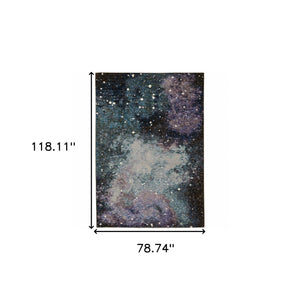 Homeroots 7' X 10' Purple And Ivory Abstract Power Loom Area Rug  Other Material 510425