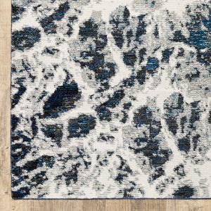 HomeRoots 10' Gray Abstract Area Rug - Modern Power Loom Design for Stylish, Stain-Resistant Comfort & Durability 2'6" x 12' 510440