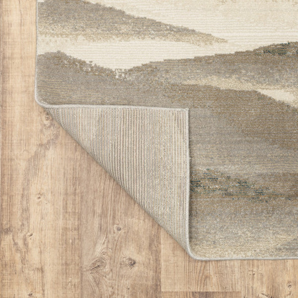 HomeRoots 10' Contemporary Blue and Gray Abstract Power Loom Area Rug for Stylish, Durable Home Decor 10' X 13' 510473