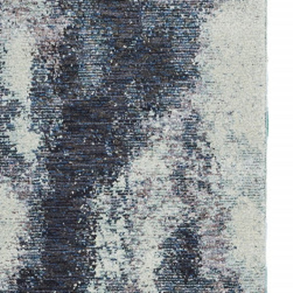 HomeRoots 10' Abstract Blue and Ivory Area Rug – Contemporary Power Loom Design for Modern Living Spaces 2'3" x 8' 510493