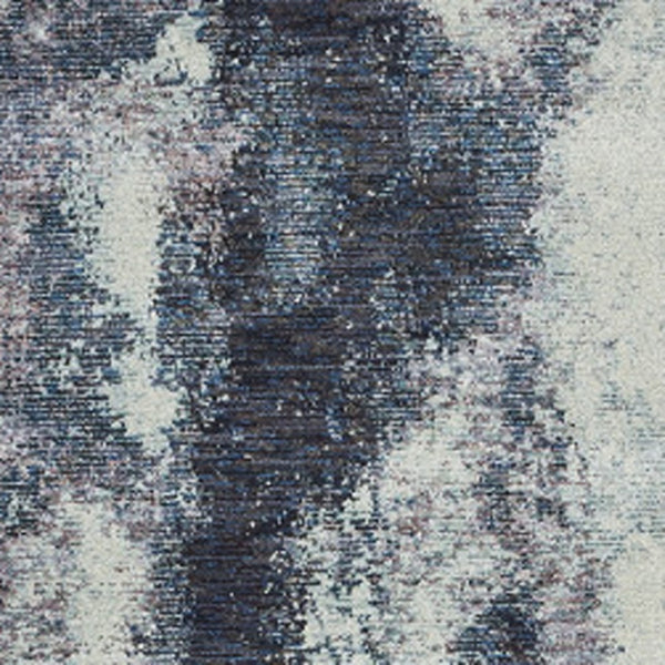 HomeRoots 10' Abstract Blue and Ivory Area Rug – Contemporary Power Loom Design for Modern Living Spaces 2'6" x 12' 510494