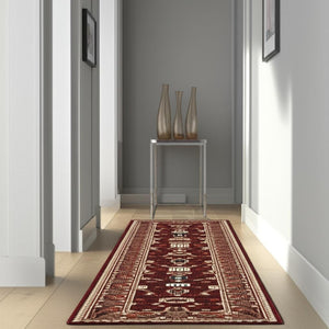 HomeRoots 2' Elegant Oriental Power Loom Runner Rug - Stain Resistant, Soft Pile, Perfect for Hallways & Entryways 2'6" x 12' 510598