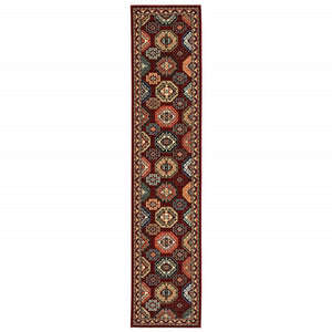 HomeRoots 2' Elegant Oriental Power Loom Runner Rug - Stain Resistant, Fringed Tassels, Durable & Stylish Accent 2'6" x 12' 510602