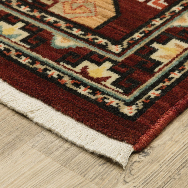 HomeRoots 2' Elegant Oriental Power Loom Runner Rug - Stain Resistant, Fringed Tassels, Durable & Stylish Accent 2'6" x 12' 510602