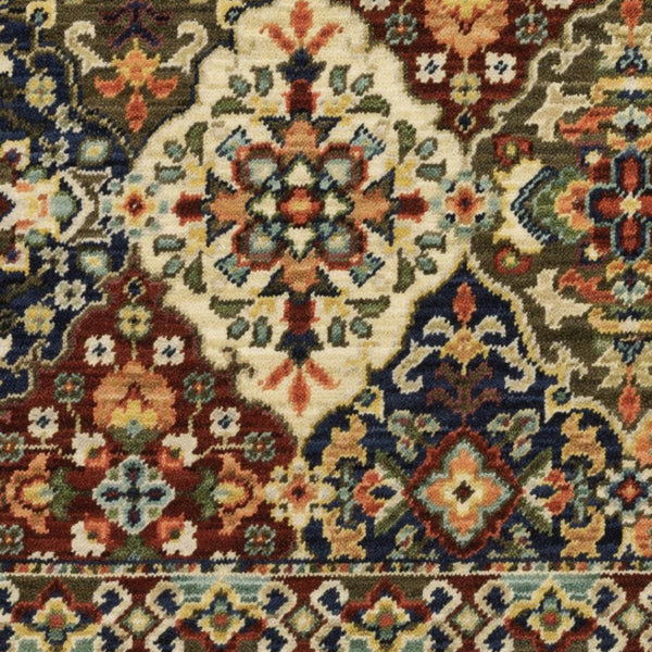 HomeRoots 2' Elegant Oriental-Inspired Runner Rug with Rich Colors, Stain Resistance, and Classic Fringe Design 2'6" x 12' 510611