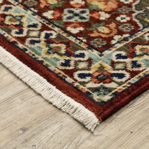 HomeRoots 2' Elegant Oriental-Inspired Runner Rug with Rich Colors, Stain Resistance, and Classic Fringe Design 2'6" x 12' 510611