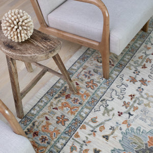 HomeRoots 2' Elegant Oriental Power Loom Runner Rug - Stain Resistant, Multi-Color, Fringed, Durable Design Ivory/ Multi 2'6" x 12' 510615