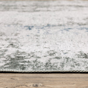 HomeRoots 4' Silver and Gray Abstract Area Rug - Non-Skid, Modern Design for Home, Kids, and Pets 5' X 7' 510633